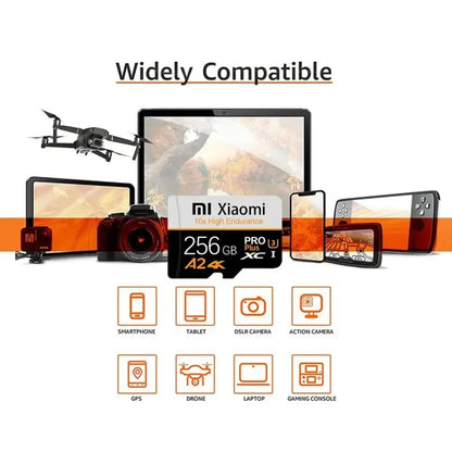 Xiaomi High Speed Memory Card 1TB 2TB Micro TF SD Card 128GB 256GB TF Card For Camera Surveillance Devices For Sony For Lenovo