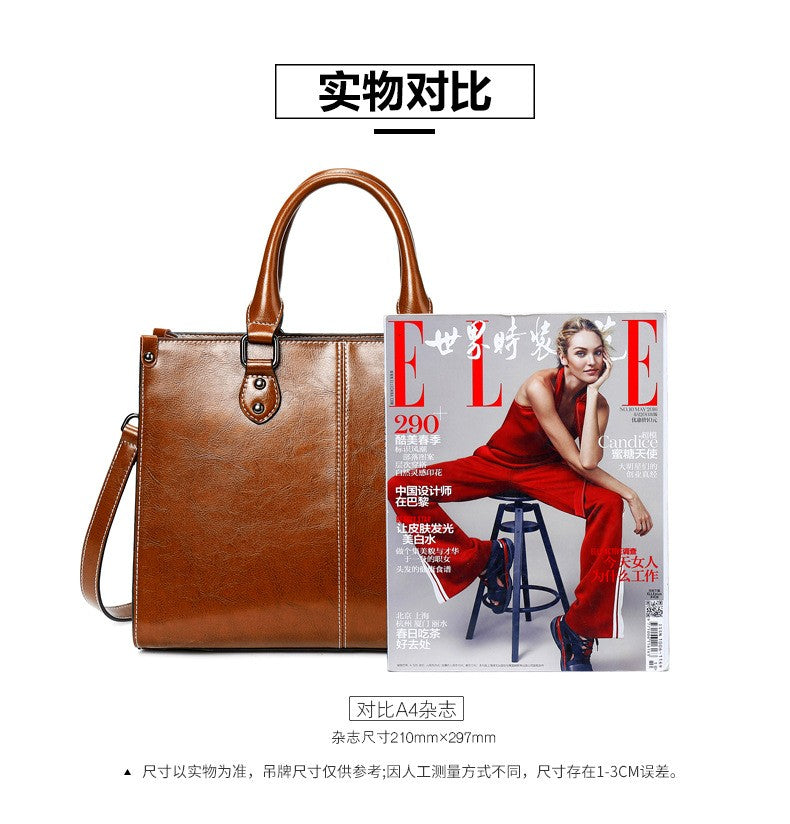 Women Handbag Cross body Shoulder Tote Bag Genuine Leather Shopping Fashion Office Female Real Cowhide Messenger Top Handle Bags
