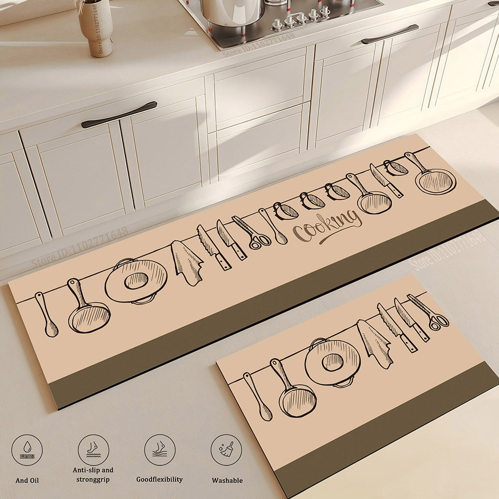 Modern Kitchen Rug Hallway Entrance Doormat House Bathroom Non-Slip Foot Mat Living Room Floor Bedroom Decoration Carpet Custom