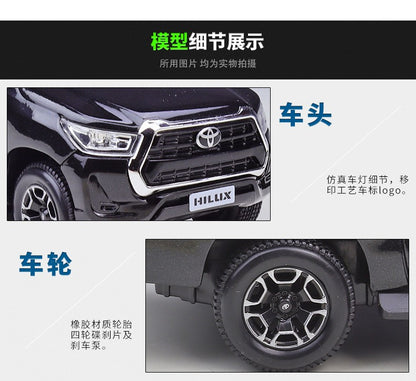 Maisto 1:27 Toyota Hilux Off-road Pick-up Modelo de Carro em Liga Brinquedo Coleção Peça de Exibição Presente