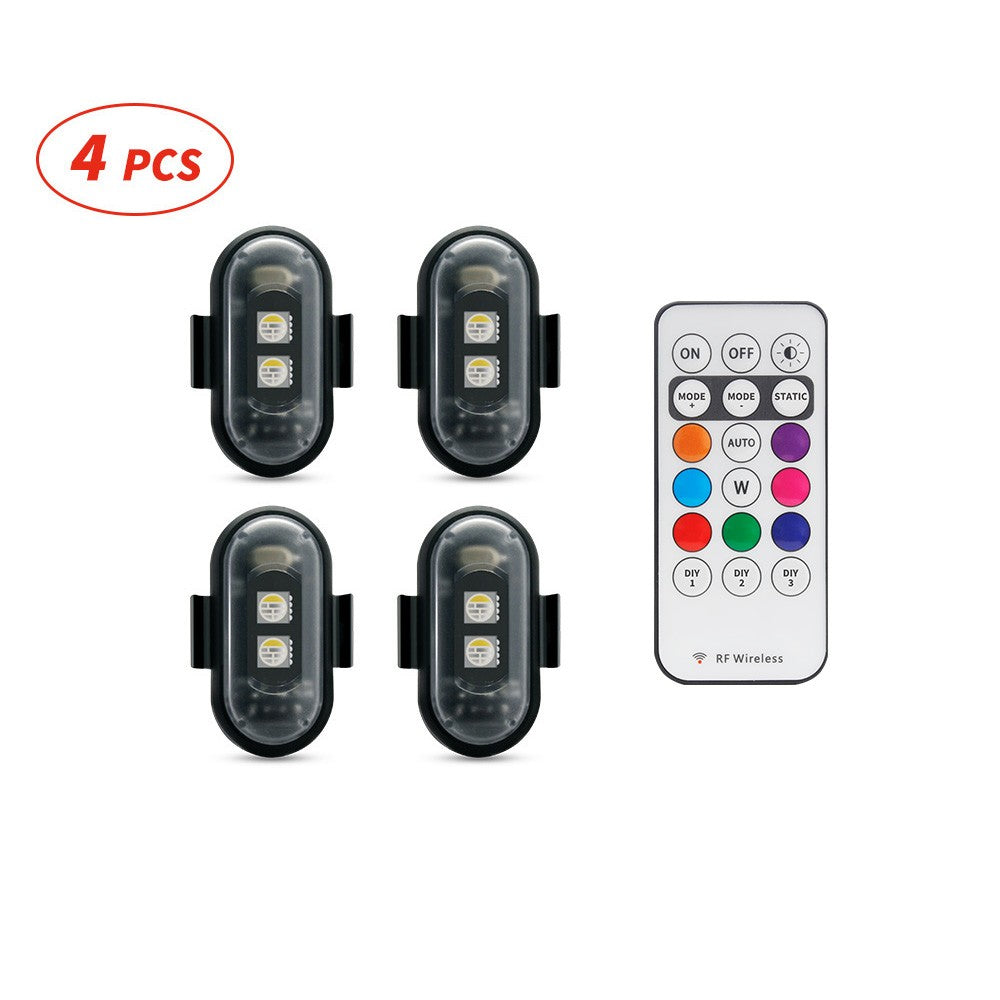 Acessórios de LED para Moto, Luzes Estroboscópicas RGB APP e Controle Remoto para Motocicleta, LED à Prova D'água para Moto
