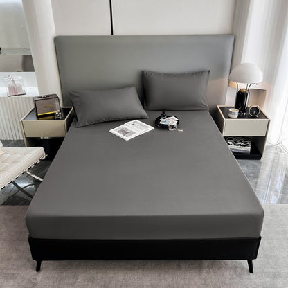 A 3-piece solid-color bed cover and pillowcase set, including 1 bed cover +2 pillowcases (without cores), machine washable