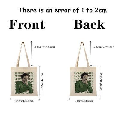 Twilight Movie Merchandise Pattern Tote Bag Vampire Movie Lovers Gift Forks Washington Gift Edward Cullen Gift Shopping Bags