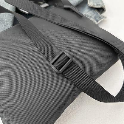 Fashion Leisure Nylon Shoulder Bag Solid Color Waterproof Cross-body Unisex Messenger Bag for Men And Women