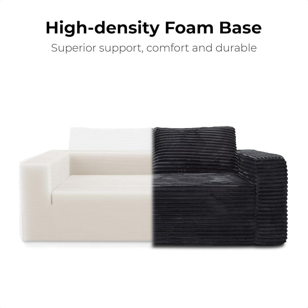 LIKIMIO 71" Loveseat Sofa, Comfy Deep Seat, No Assembly, Sofa in a Box, Modern Small Couch with Plush Fabric for Living Room