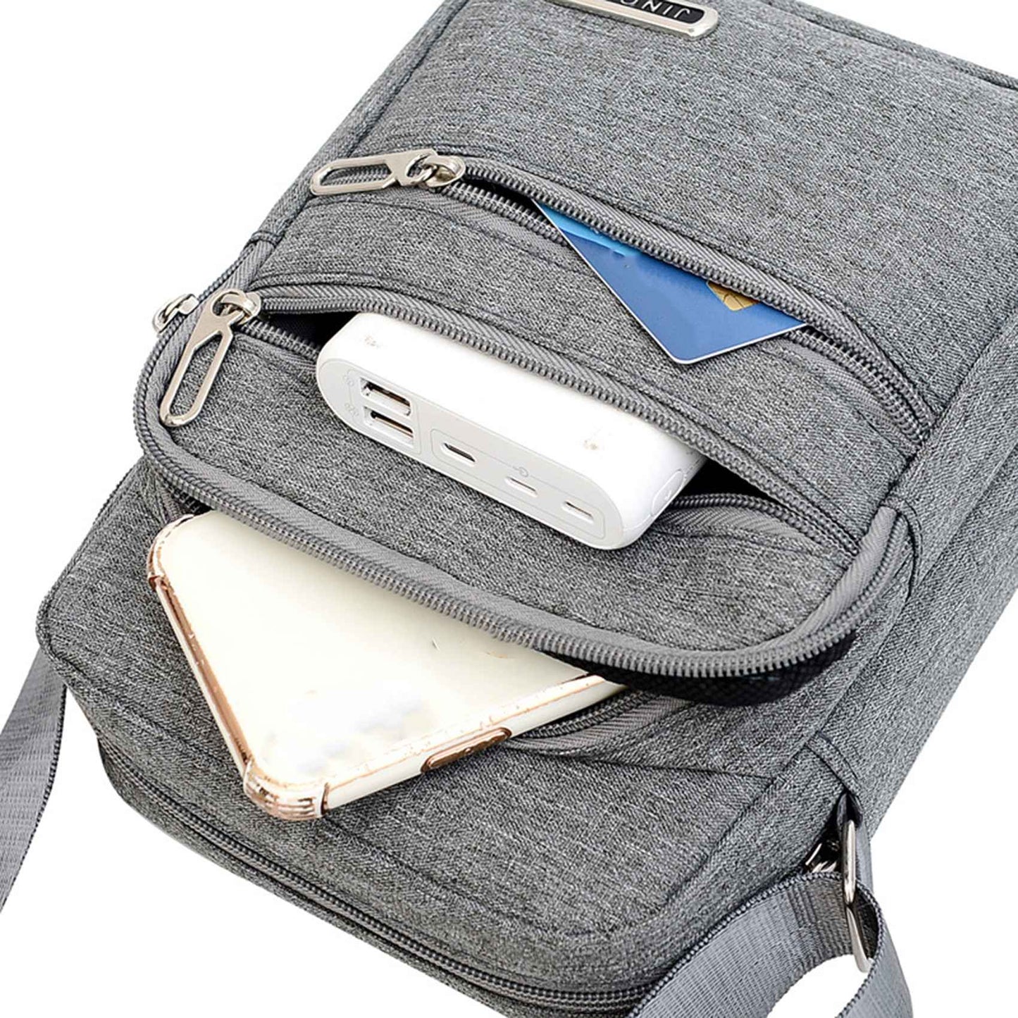 Men's Shoulder Bag Business Leisure Large Capacity Portable Handbag Zipper Multi Layer Waterproof Summer Male's Crossbody Bags