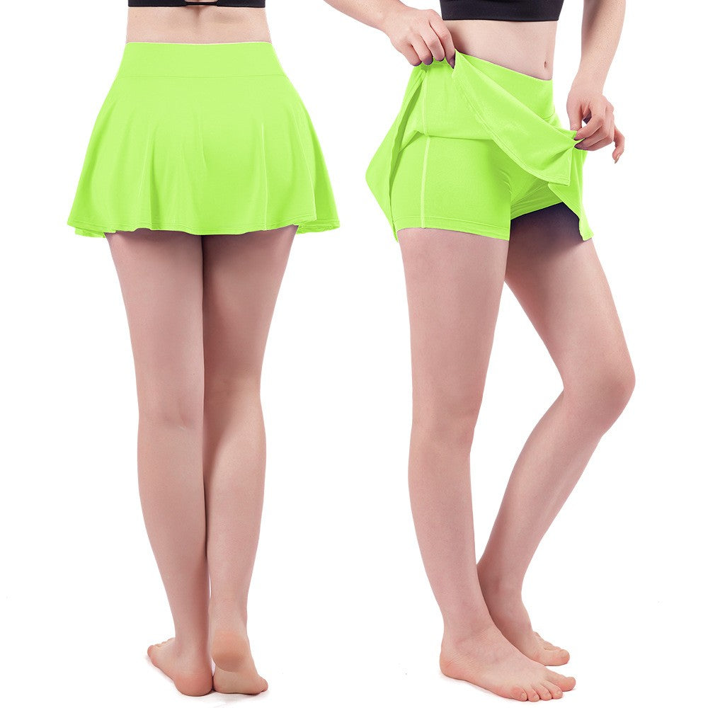 New Yoga Short Skirts Gym Sports Short Skirt Running Fitness Cycling Tennis Skirt Women Sports Shorts High Waist Yoga Shorts
