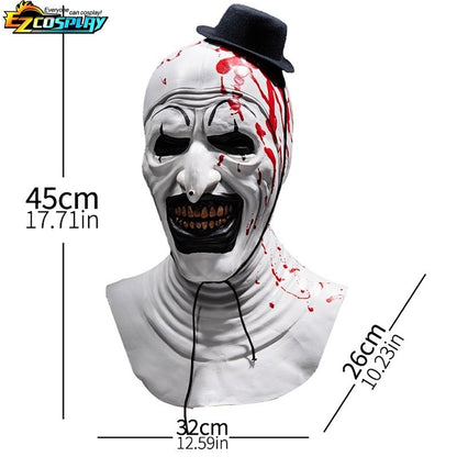 Terrifier Clown Mask Scary Joker Killer Bloody Halloween Masks Horror Cosplay Costume Props for Adults
