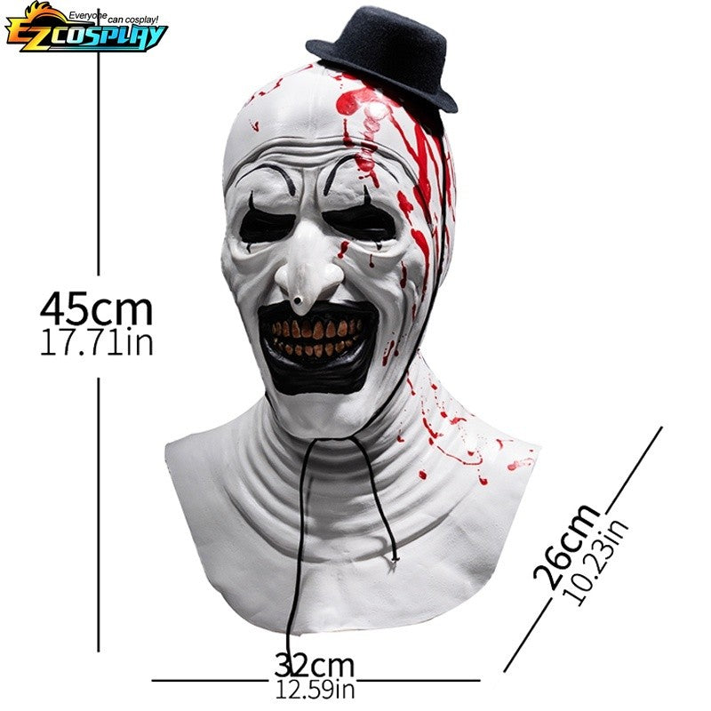 Terrifier Clown Mask Scary Joker Killer Bloody Halloween Masks Horror Cosplay Costume Props for Adults