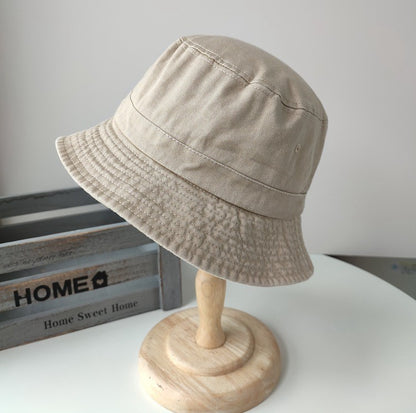 Korean Big Head Washed Denim Bucket Hats Men Cotton Sun Hat Plus Size 64cm Oversize Bob Panama Unisex Big Size Fisherman Cap