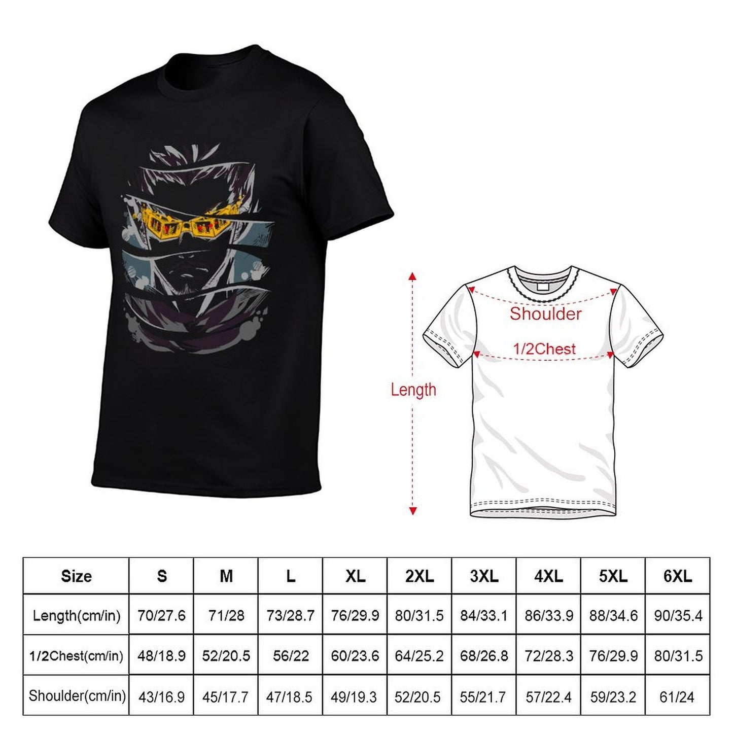 Eraser Head -Mr. Aizawa T-Shirt t shirts cotton 100% black cotton t-shirt plain for man package T-Shirt