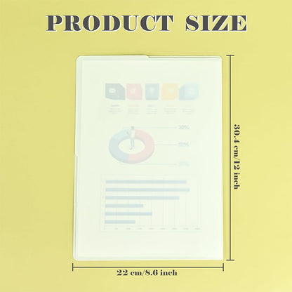 8pcs A4 Letter Size Plastic Clear Cut Flush Folder Document Protector for Home School Office Supplies