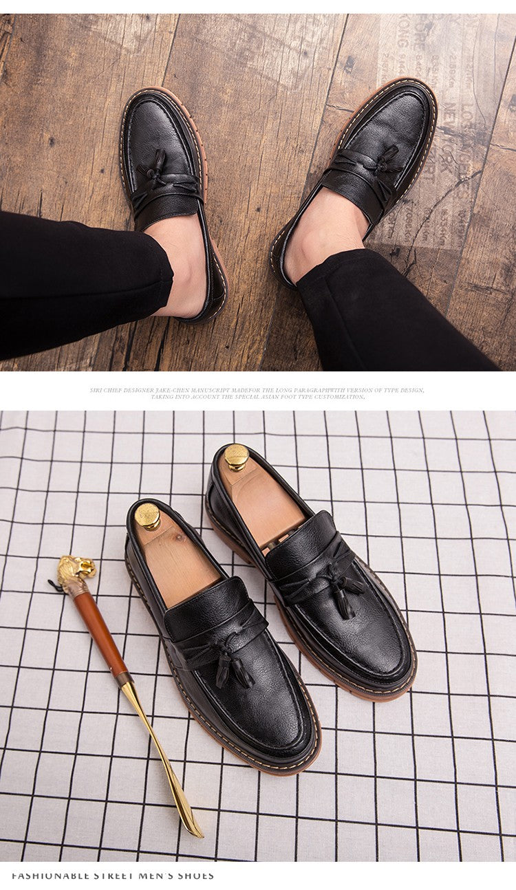 Classic Men's Dress Shoes High Quality Casual Business Leather Shoes For Men Loafers Formal Office Leather Tassel Social Shoes