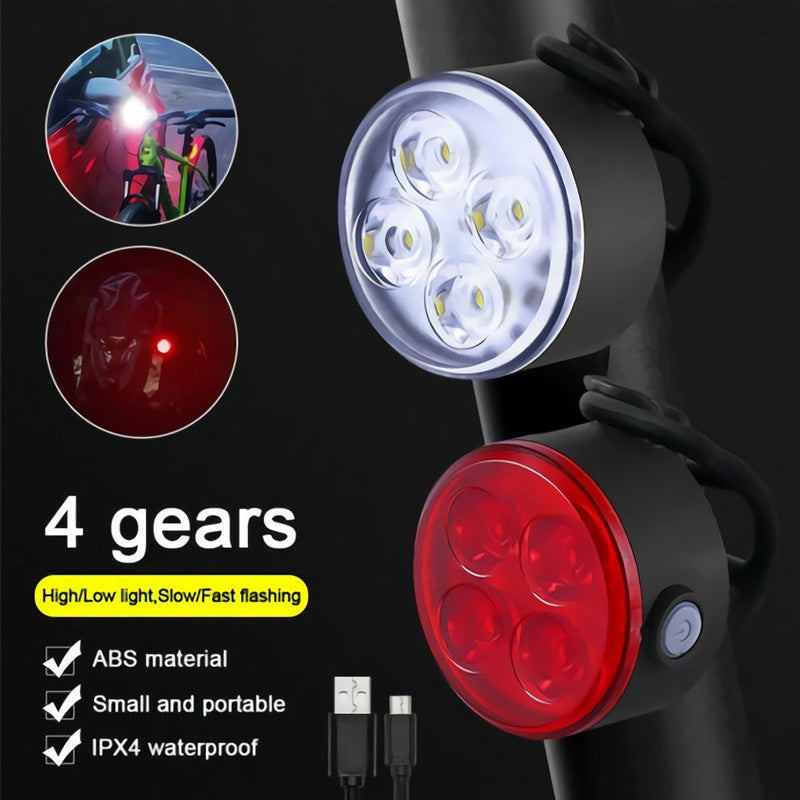 BUCKLOS Bike Lighting Front and Rear Lights Bicycle Lamp Led Cycling Light Bike Flashlight for Bicycle Front Taillight Lantern