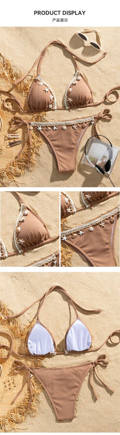 Sexy White Bikinis Women's Swimwear Female Swimsuit For Swimming Wear Bathing Suits Brazilian Bikini Set Beachwear Pool Bather
