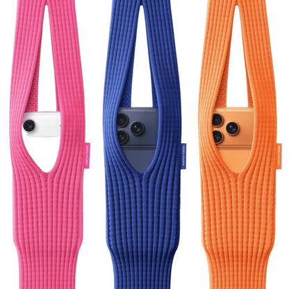 For Apple For iPhone Winter Tech foriPad Fashion Gift Compatible Knitted Cross body Bag Pet Snack Pocket Cozy Christmas Stocking