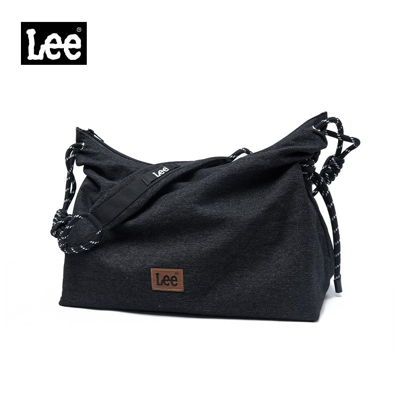 LEE Unisex Denim Blue Soft Pillow Shoulder Bags Beige Casual Simple Utility Light Ladies Large High Capacity Hobo Crossbody Bag