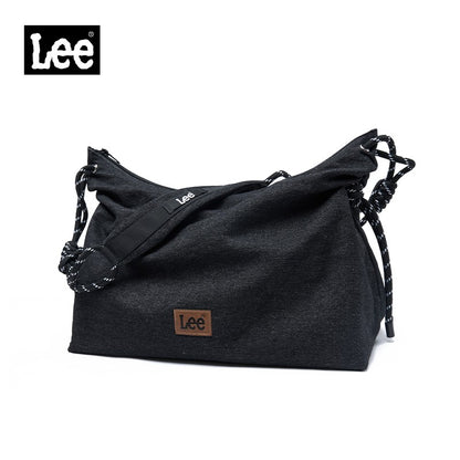 LEE Unisex Denim Blue Soft Pillow Shoulder Bags Beige Casual Simple Utility Light Ladies Large High Capacity Hobo Crossbody Bag