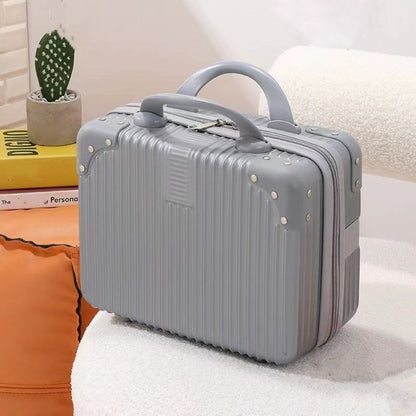 Hot Cosmetic Box 14 inch Mini Travel Suitcase Cosmetic Box Hand Luggage Organizer Makeup Case Small Password Box Boarding Case