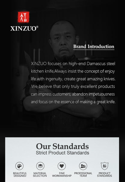 XINZUO 1PC/5PCS High Quality 3.5+5+8+8+8"  Paring Utility Cleaver Chef Knife Germany 1.4116 Stainless Steel Kitchen Knife Sets