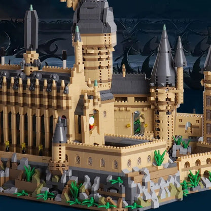 Micro Blocos Cidade Criativa Castelo Mágico Medieval Série Arquitetura Escola Palácio Modelo Blocos de Construção Presentes Brinquedos de Montar para Crianças
