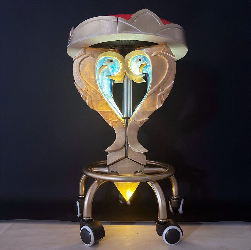 Sandrone Genshin Impact Marionette Cosplay Anime Round Stool Handmade Give Out Light Swivel Wheel Chair Cartoon Table Chairs