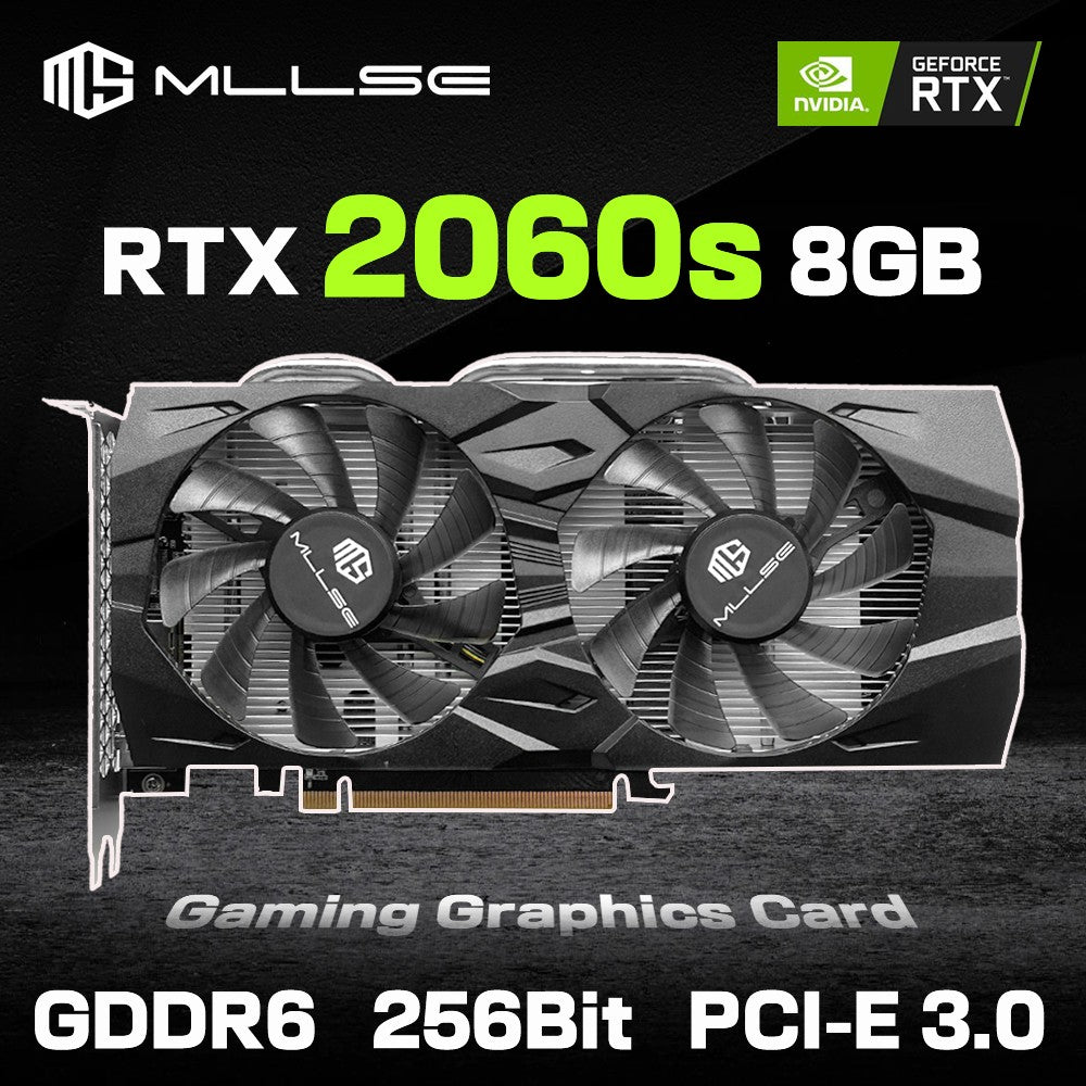 MLLSE RTX 2060 Super 8GB Placa de Vídeo para Jogos GDDR6 256Bit 8Pin PCI Express 3.0x16 rtx 2060 super 8gb games