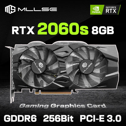 MLLSE RTX 2060 Super 8GB Placa de Vídeo para Jogos GDDR6 256Bit 8Pin PCI Express 3.0x16 rtx 2060 super 8gb games