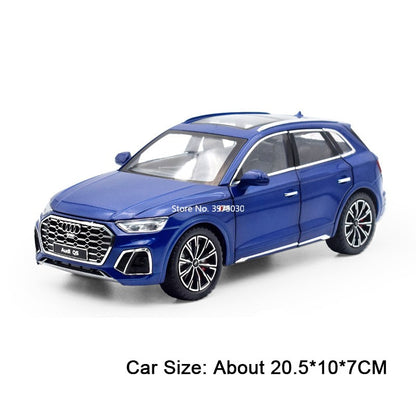 1:24 AUDI Q5 Modelos Carros de Liga Brinquedos com Luz e Som Carro em Miniatura 6 Portas Abertas Rodas Puxar para Trás Veículos para Presentes de Crianças e Adultos