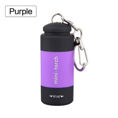 USB Rechargeable LED Multifunctional Strong Light Pocket Keychain Flashlight Waterproof Outdoor Hiking Camping Mini Flashlight