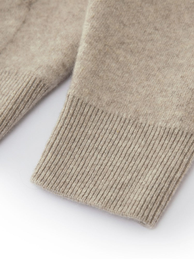 ADDONEE Men's 100% Wool Hoodie Cardigan Straights Leg Pants Set Autumn Winter Thick Cashmere Knitwear Sweater Trousers Suit