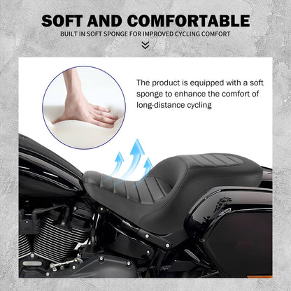 Assento Traseiro Dianteiro para Passageiro de Motocicleta para Harley Softail Sport Glide Low Rider S Low Rider ST 2018-24