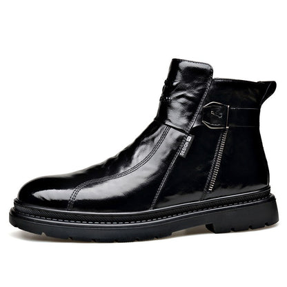 British-style Men's Casual Retro Chelsea Boots for Men Autumn Winter Cow Leather Shoes Male Fashion New Designer Ankle Boots Man