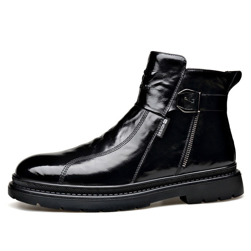 British-style Men's Casual Retro Chelsea Boots for Men Autumn Winter Cow Leather Shoes Male Fashion New Designer Ankle Boots Man