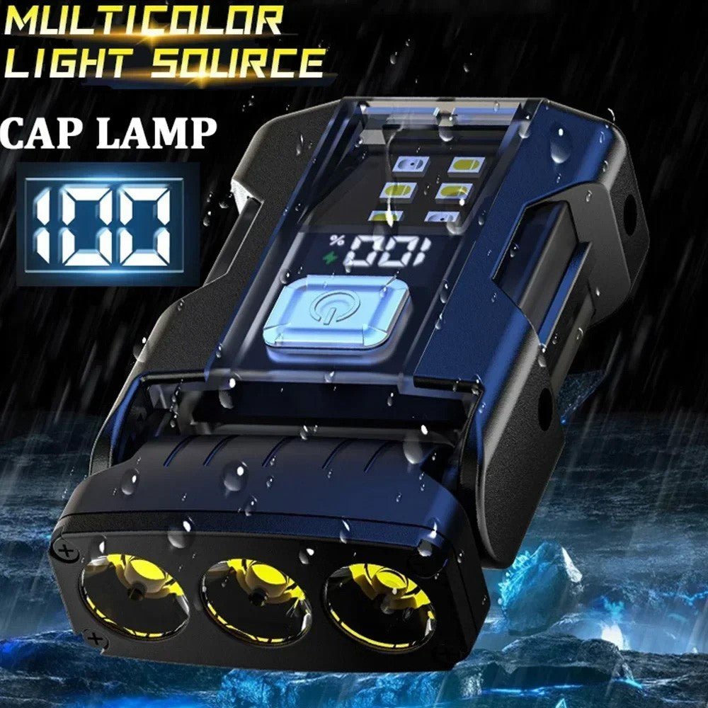 Multifunctional Usb Charging Flashlight Ajustable Mini LED Outdoor Torch Portable Keychain Light Magnetic Camping Warning Lamp