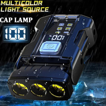 Multifunctional Usb Charging Flashlight Ajustable Mini LED Outdoor Torch Portable Keychain Light Magnetic Camping Warning Lamp