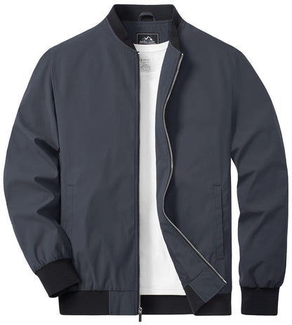 TACVASEN Lightweight Spring Windbreaker Mens Bomber Jackets Outdoor Basketball Jakcets Sportswear Coats With Pocket Casual Tops