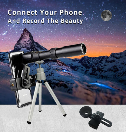 Telescópio com Zoom 10-300x40 HD 4K Binóculos Potentes Portáteis Longo Alcance Monocular Profissional BAK4-Prismático Para Caça e Acampamento