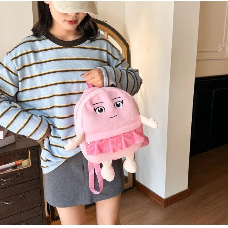 Italian Brainrot Plush Backpack Telalaero Telala Funny Student Backpack ?LiriLi Larlla Boneca Ambalam Cute Soft Bag for Kid Gift