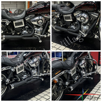Motorcycle Full Exhaust Pipe Exhausts System Mufflers For Harley Dyna Wide Super Glide Fat Street Bob Low Rider FXDF 2006-2017