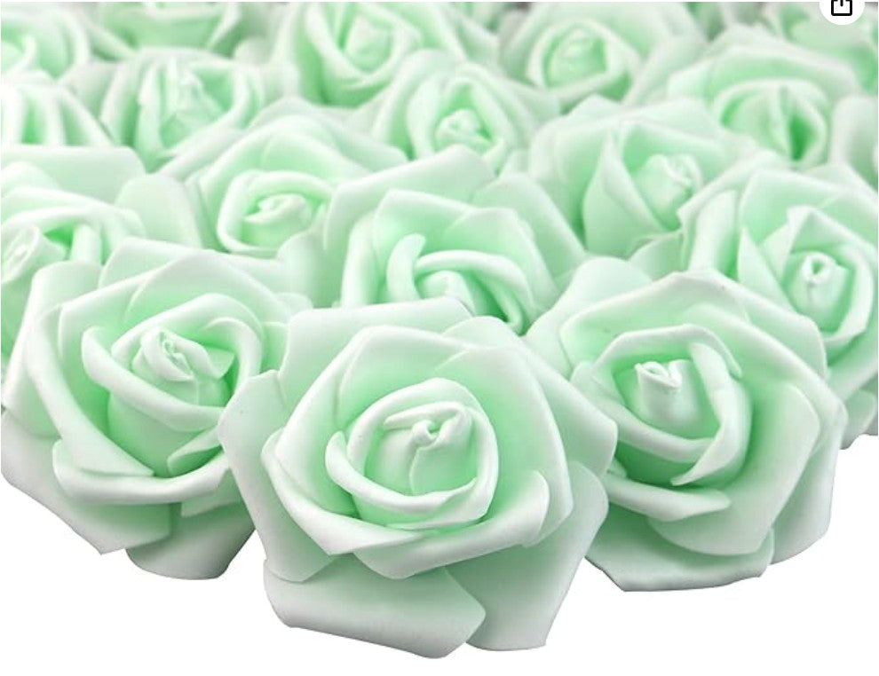 10/20/50Pcs Artificial Foam Rose Flowers PE Fake Flower for Home Room Dceor Wedding Party Halloween Thanksgiving Christmas Decor