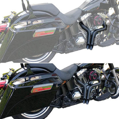 2 Inch Motorcycle Drag Pipes Exhaust System for Touring Softail Dyna Sportster with Forward Control Models Motorbike Accessories