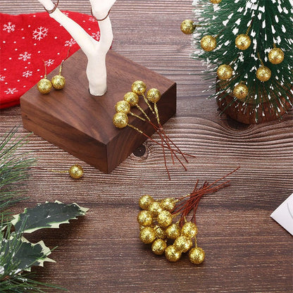 30/50Pcs Mini Artificial Berry Christmas Decor Xmas Tree Ornaments for Home Decor Navidad New Year DIY Garland Gift Accessories