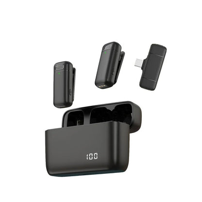 Microfone de Lapela com Estojo de Carregamento Mini Microfone Sem Fio para Celular Android IOS com Função de Cancelamento de Ruído para Gravar Vídeos