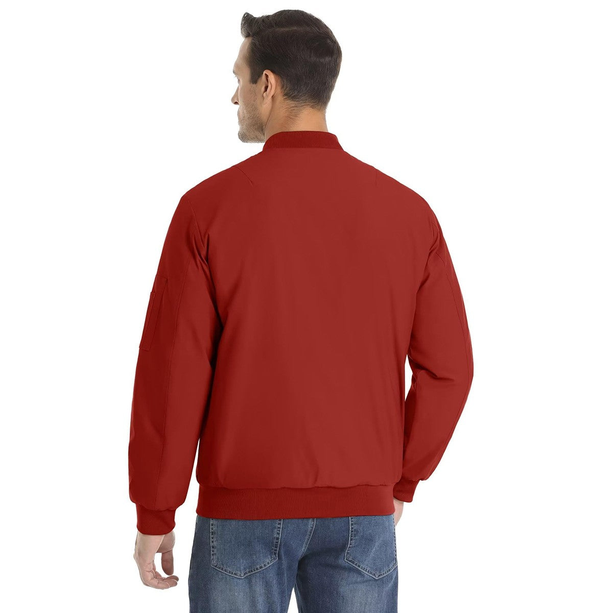 MAGCOMSEN Men's Aviator Jackets Thick Warm Orange Lining Bomber Jackets Fall Winter Casual Windproof Coats