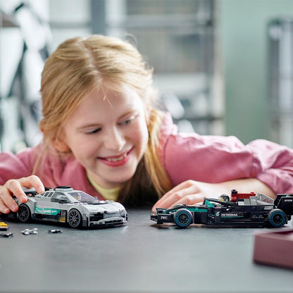 LEGO Bloco de Montar Super Série 76909 Carro de Corrida Mercedes Benz Modelo de Montar Brinquedo de Presente para Meninos