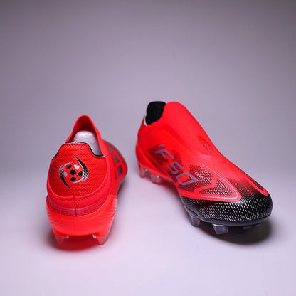 SLIP-ON Mens Soccer Shoes Non-Slip Turf Soccer Cleats for Youth  Without-Lace TF/FG Training Football Boots Chuteira Campo 35-45