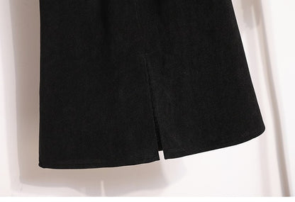 Women's New Style High-Waist Plus Size Skirts Elastic Waist Solid Wrap Buttocks Autumn Winter 2025 Versatile Straight Leg Skirt