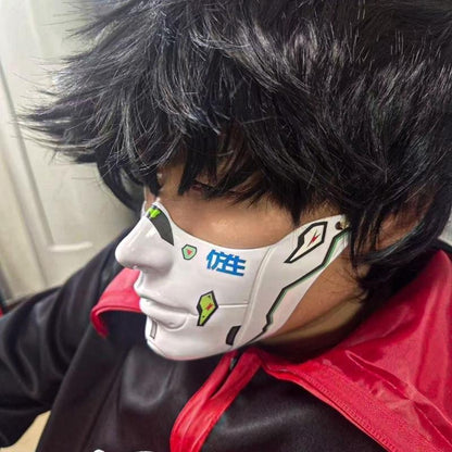 Y88A Mechanical Half Face Mask Masquerade Mask for Womens Men Aesthetics Mask Gifts