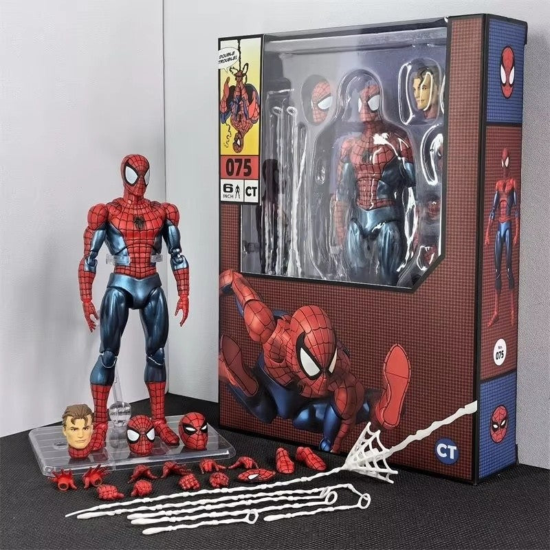 Boneco Homem-Aranha Mafex 075 Ct Toys The Amazing Spider-Man Versão Quadrinhos Mafex 185 Boneco de Ação Modelo Brinquedos Presente Infantil